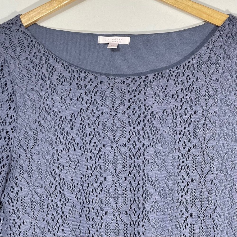 LC Lauren Conrad Blue Long Sleeve Blouse - Picture 4 of 12